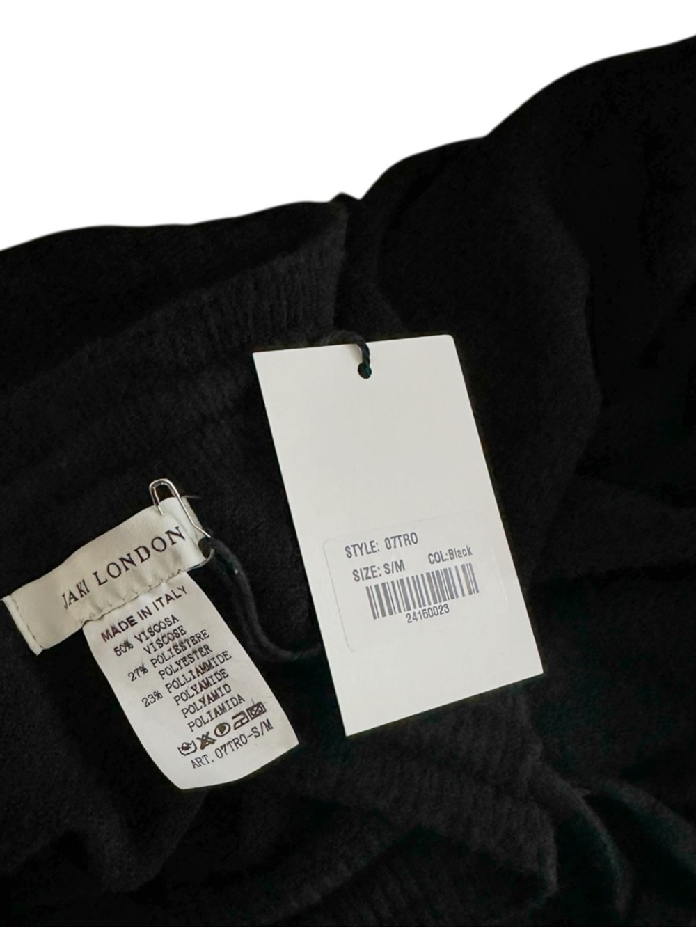 JAKI LONDON Relaxed Soft Knit Pants, Black, S/M - Picture 11 of 12